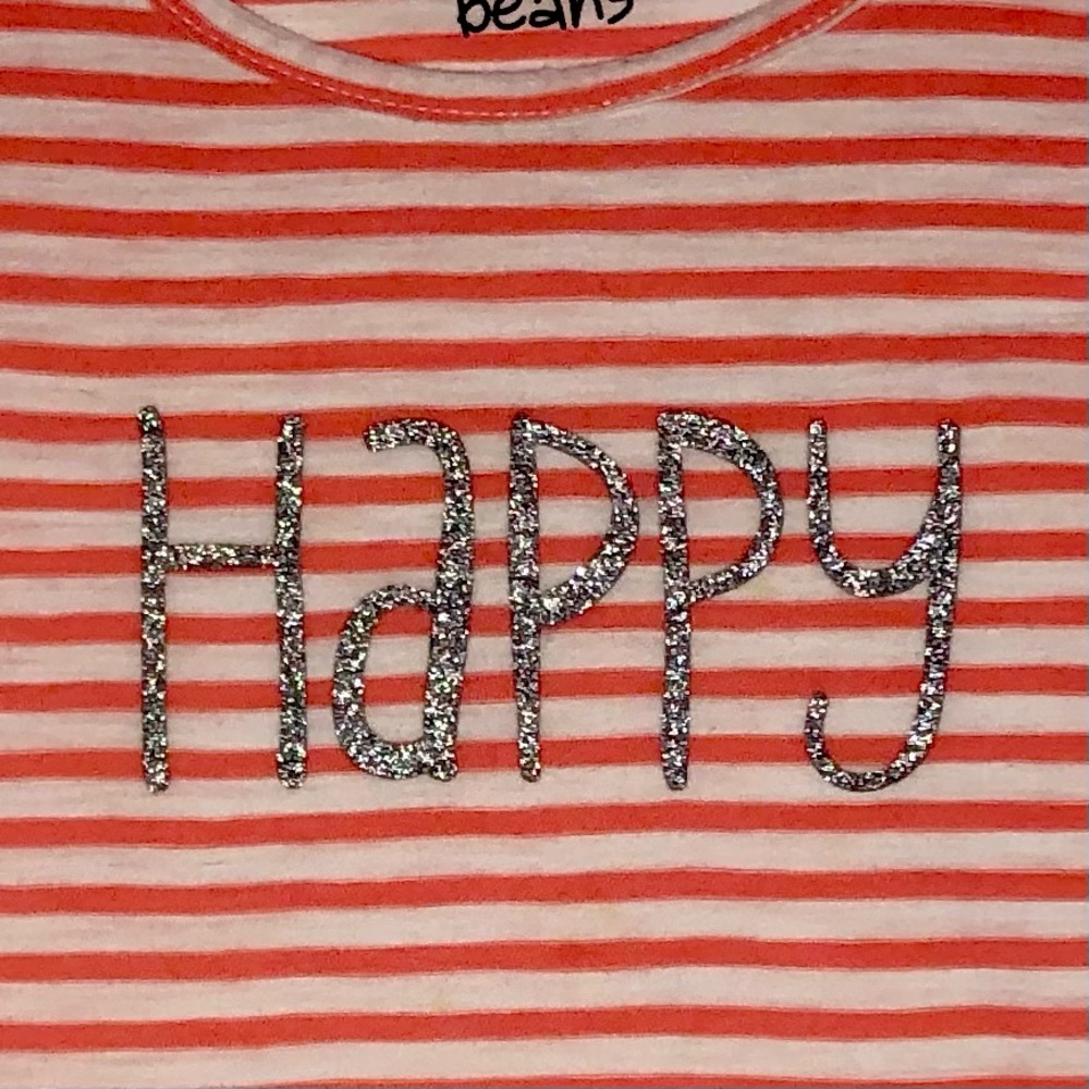 Jumping Beans Peach & White striped shirt